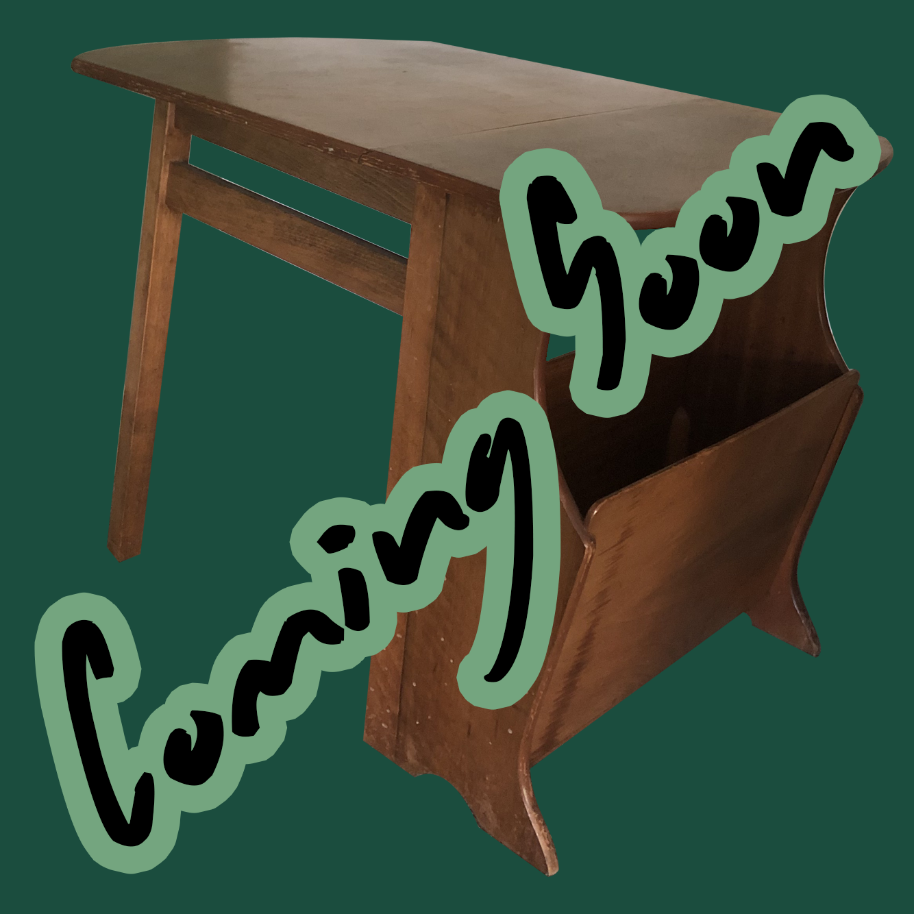 Coming Soon (Upcycled Fold Out Side Table)